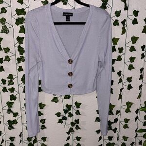 Streetwear Society Light Blue Ribbed Button-Down Shirt